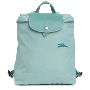 Longchamp Le Pliage Greem Recycled Nylon Travel Backpack Lagoon